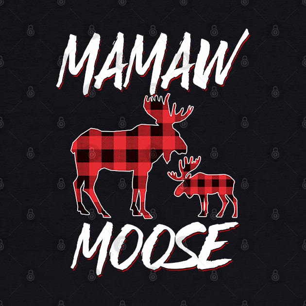 Red Plaid Mamaw Moose Matching Family Pajama Christmas Gift by intelus